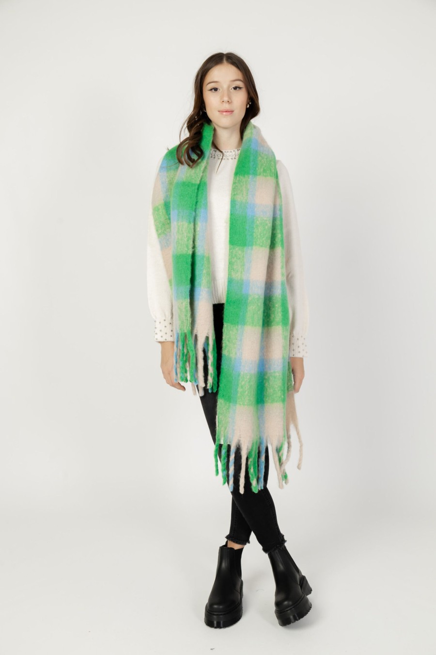 Donna Only | Sciarpa Only Onlmia Check Scarf Cc Verde