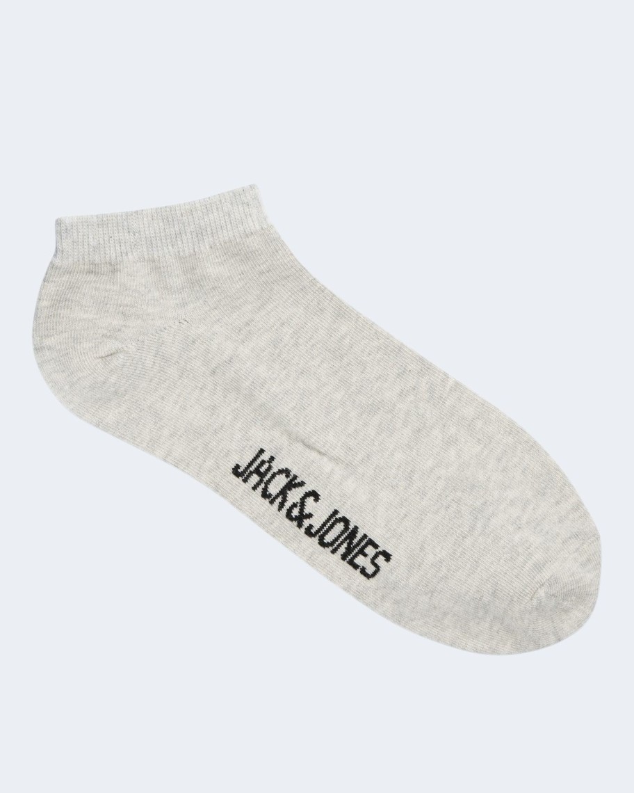 Uomo Jack Jones | Calzini Corti Jack Jones Dongo 5 Pack Noos Grigio