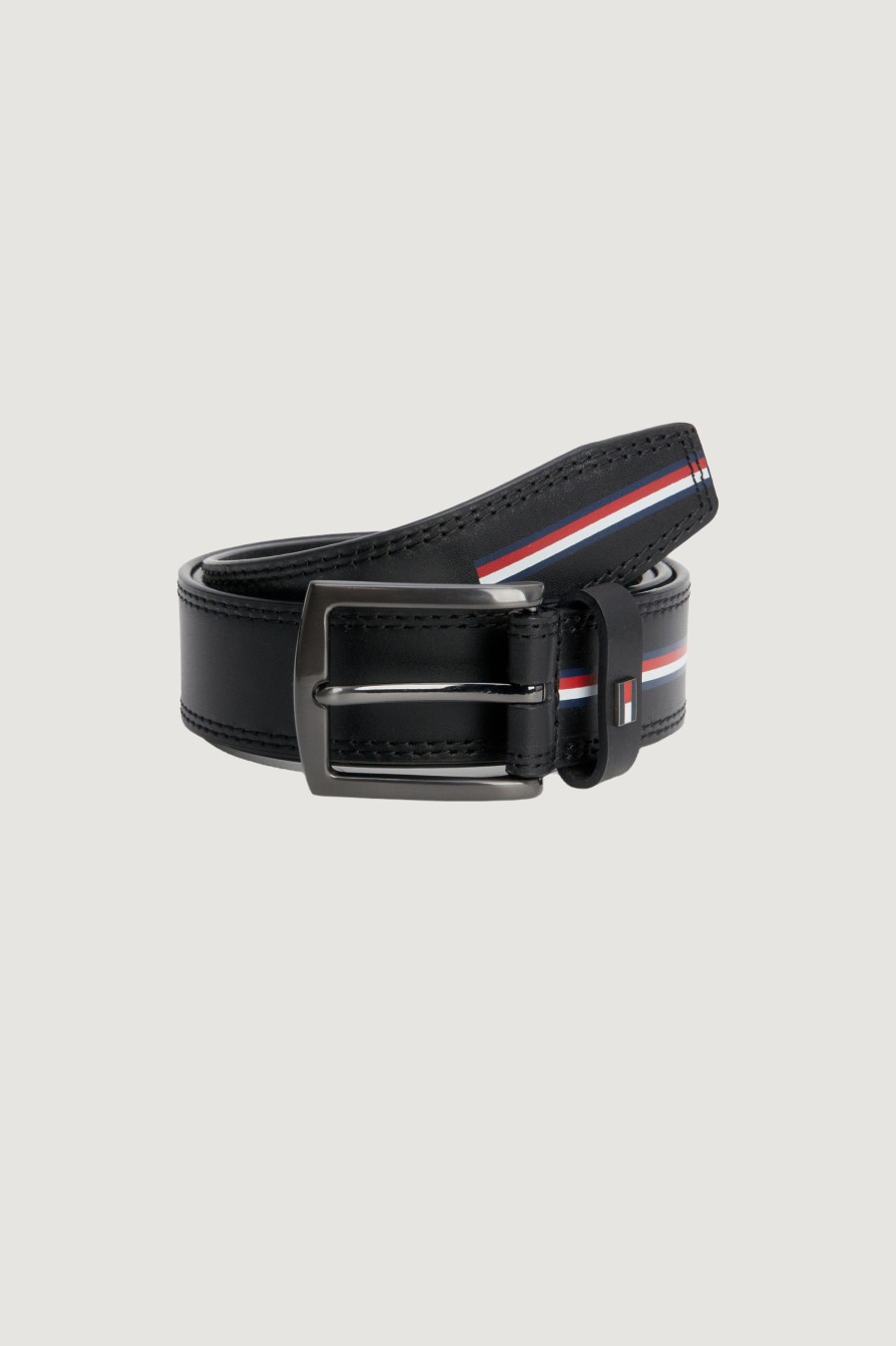 Uomo Tommy Hilfiger | Cinta Tommy Hilfiger Denton Corporate Nero