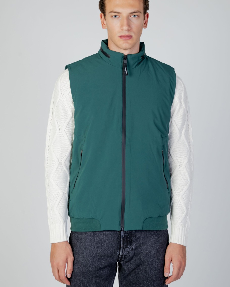 Uomo Aquascutum | Smanicato Aquascutum Active Vest Verde