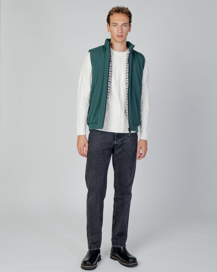 Uomo Aquascutum | Smanicato Aquascutum Active Vest Verde