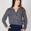 Donna Street One | Bluse Manica Lunga Street One Ltd Qr Style Bamika Print Blu