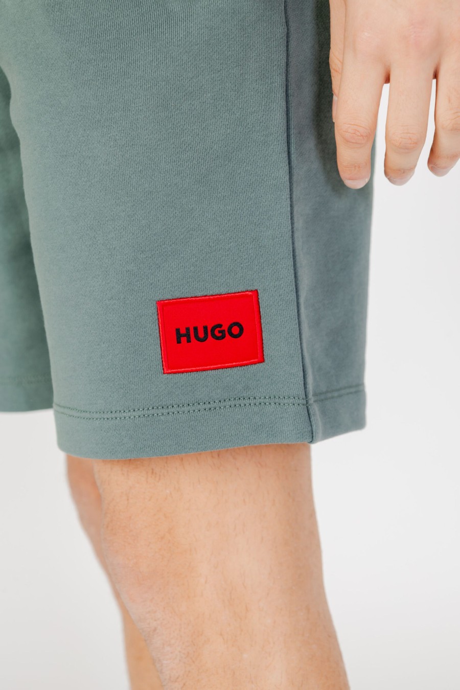 Uomo Hugo | Bermuda Hugo Jersey Diz222 Verde Scuro