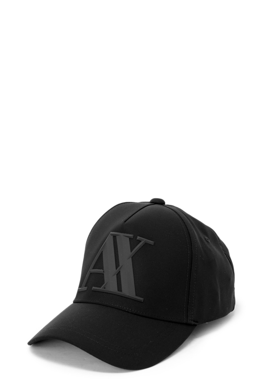 Uomo Armani Exchange | Cappello Con Visiera Armani Exchange Logo Gommato Nero