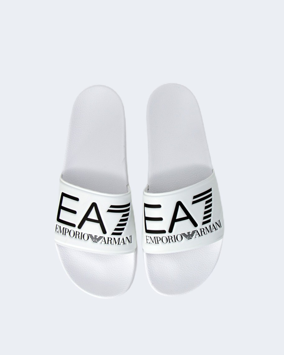 Donna EA7 | Ciabatte Con Fascia Ea7 Unisex Bianco