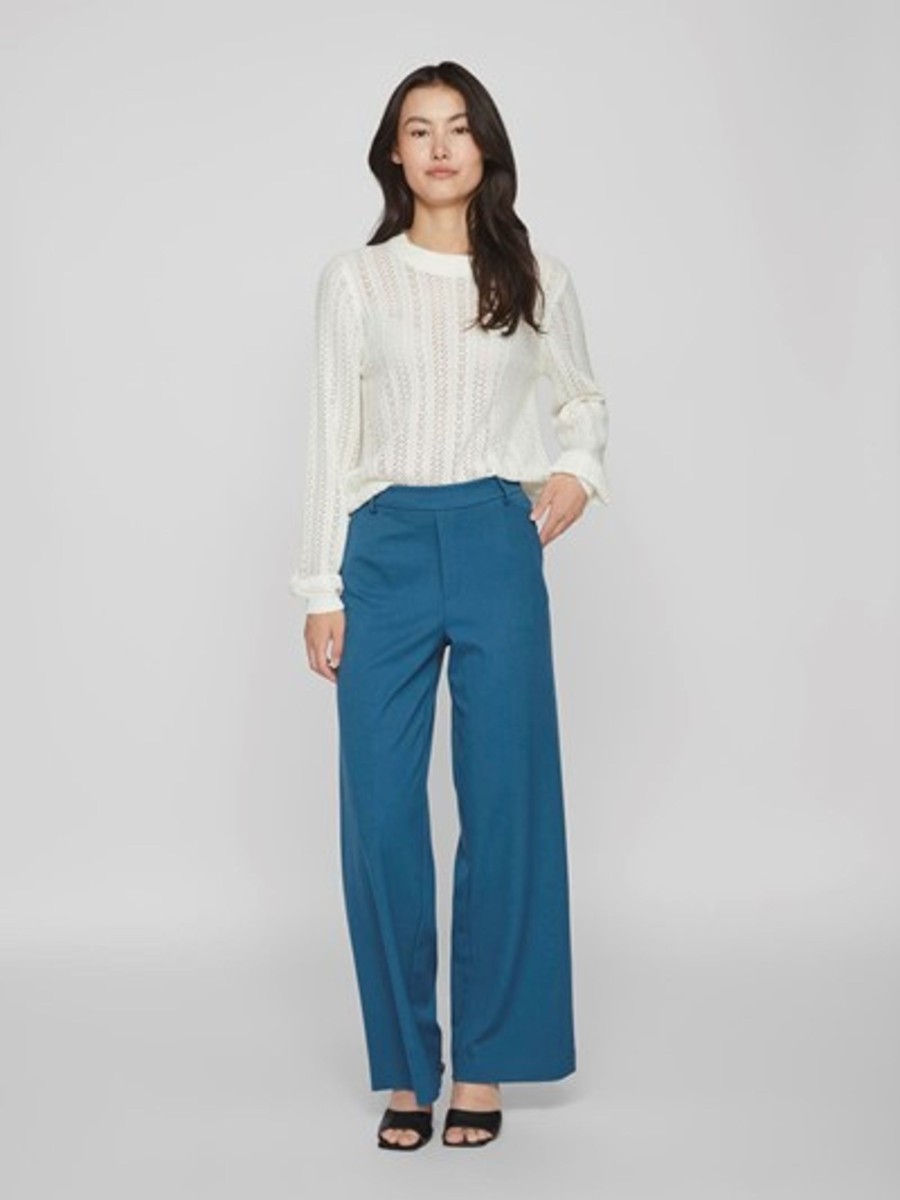 Donna Vila Clothes | Pantaloni A Palazzo Vila Clothes Vivarone Hw Wide - Noos Blu Marine