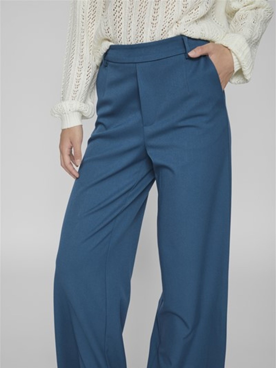 Donna Vila Clothes | Pantaloni A Palazzo Vila Clothes Vivarone Hw Wide - Noos Blu Marine