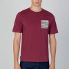 Uomo Aquascutum | T-Shirt Aquascutum Active Check Pocket Bordeaux