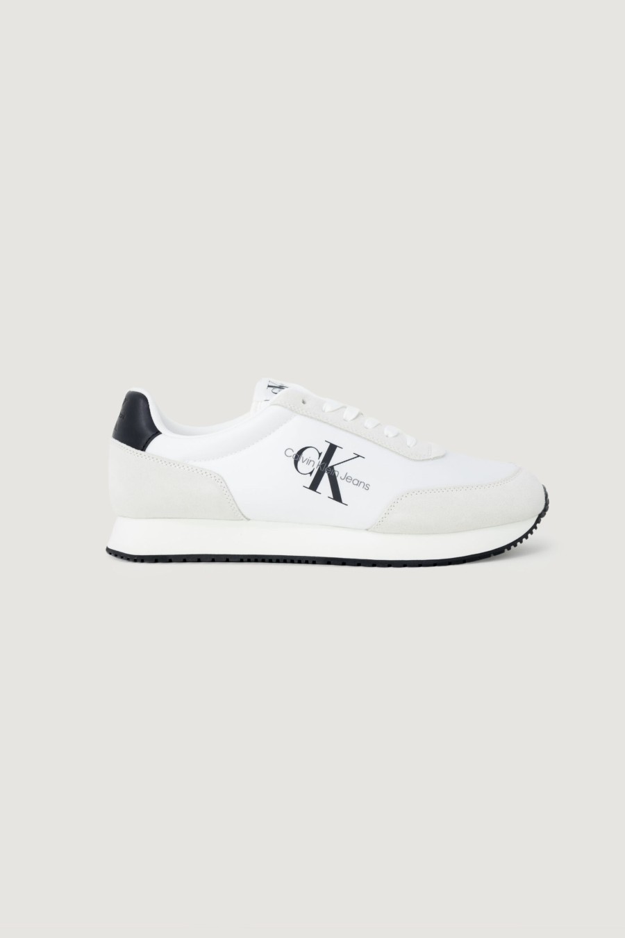 Uomo Calvin Klein | Sneakers Calvin Klein Retro Runner Bianco