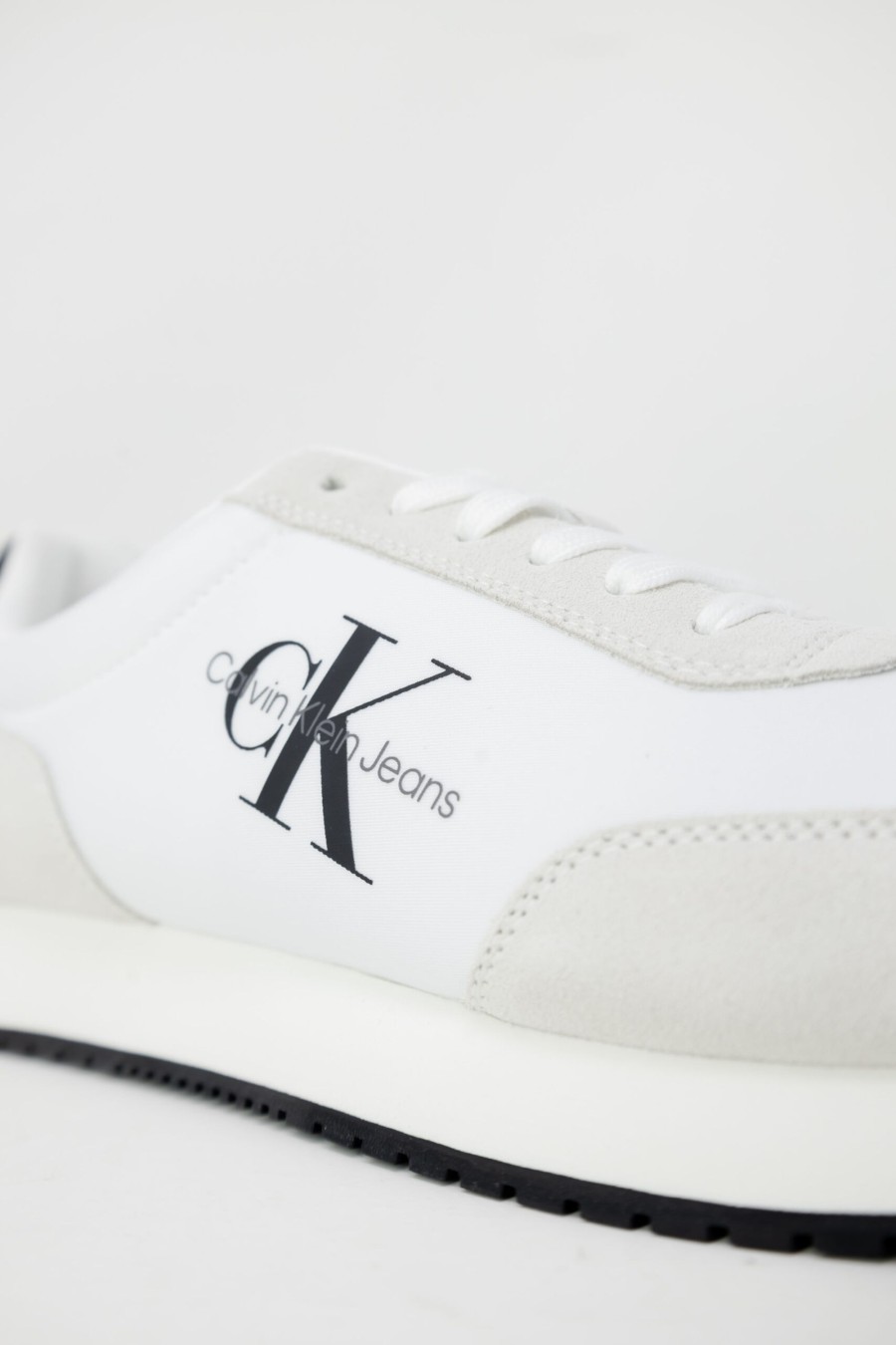 Uomo Calvin Klein | Sneakers Calvin Klein Retro Runner Bianco