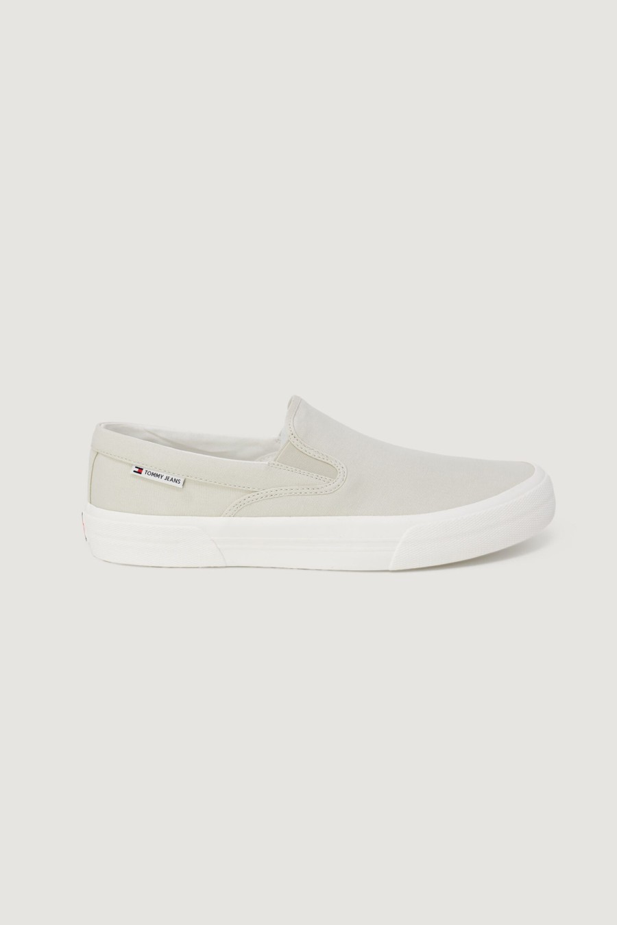 Uomo Tommy Hilfiger | Sneakers Tommy Hilfiger Slip On Canvas Beige Chiaro