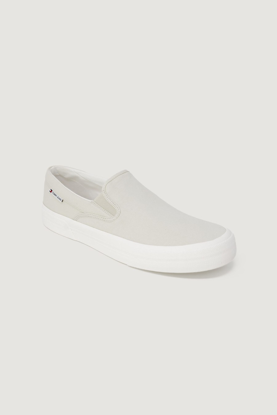 Uomo Tommy Hilfiger | Sneakers Tommy Hilfiger Slip On Canvas Beige Chiaro