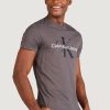 Uomo Calvin Klein | T-Shirt Calvin Klein Seasonal Monologo Grigio Scuro