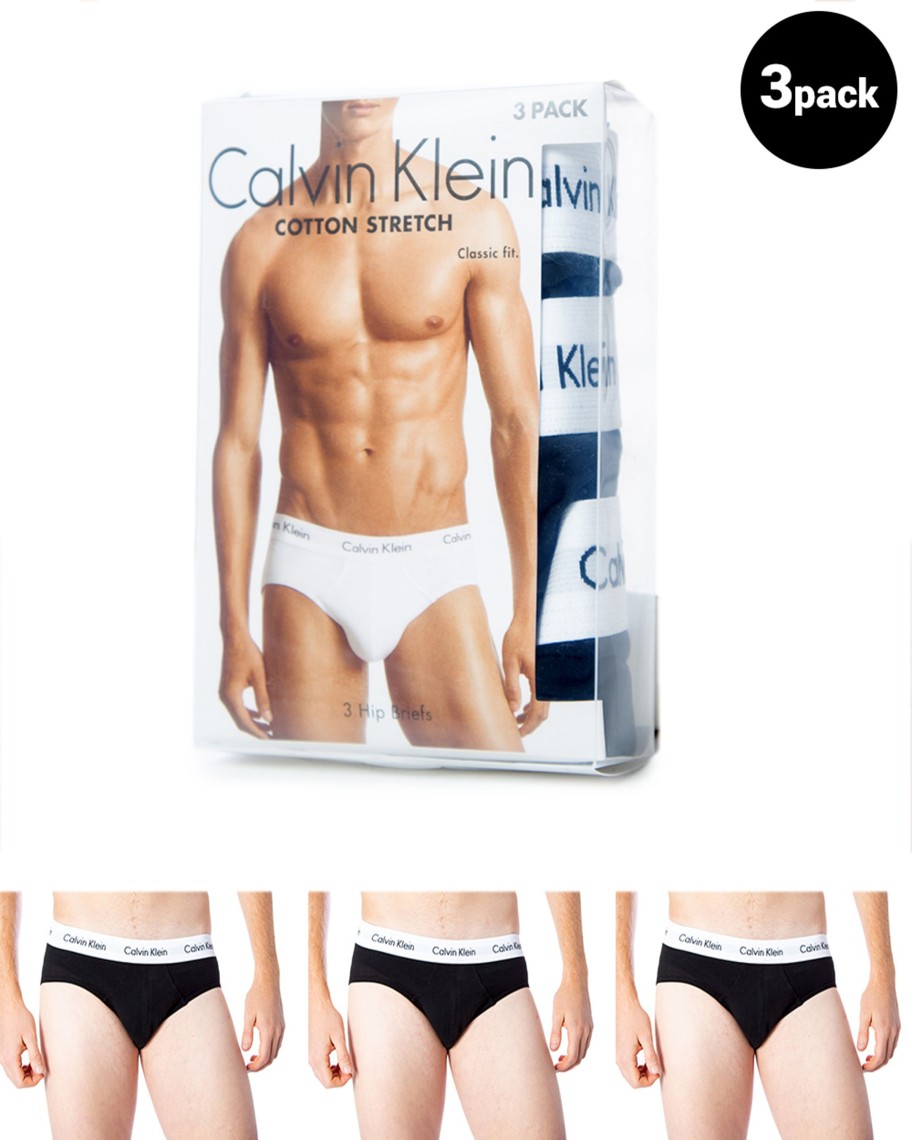 Uomo Calvin Klein | Slip Calvin Klein Underwear 3 Hip Brief Nero