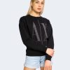 Donna Armani Exchange | Felpa Senza Cappuccio Armani Exchange Nero