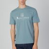 Uomo Aquascutum | T-Shirt Aquascutum Active Big Logo Celeste