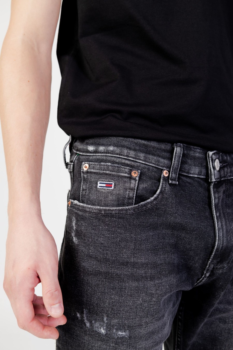 Uomo Tommy Hilfiger | Jeans Slim Tommy Hilfiger Austin Slim Tprd Dg7 Nero