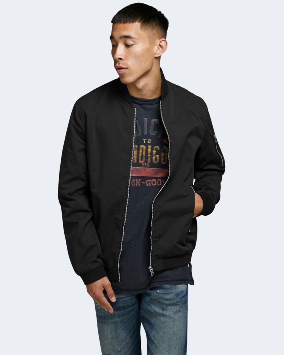 Uomo Jack Jones | Giacchetto Jack Jones Jjerush Bomber Noos Nero