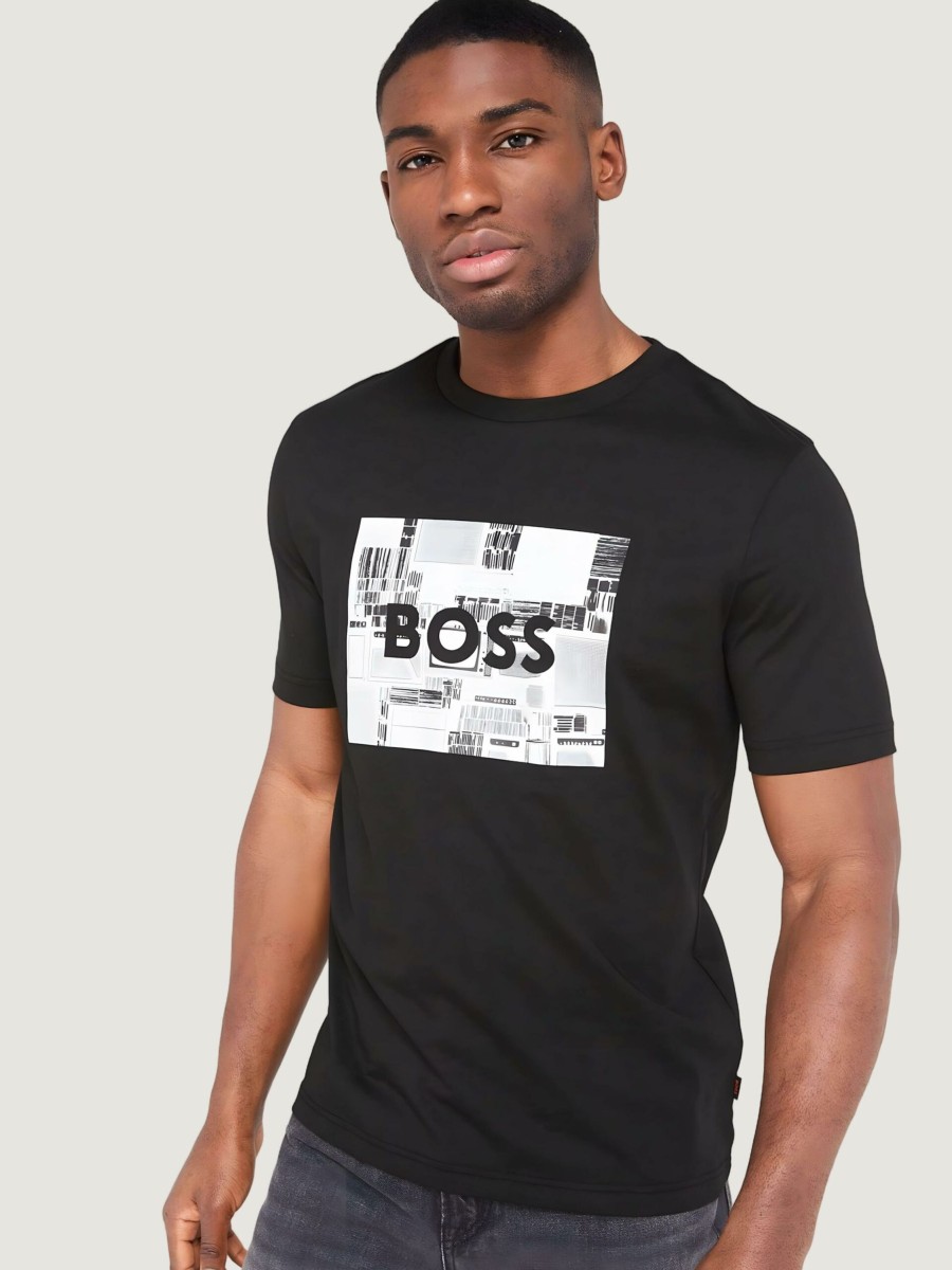 Uomo Boss | T-Shirt Boss Teeheavyboss 10254276 01 Nero