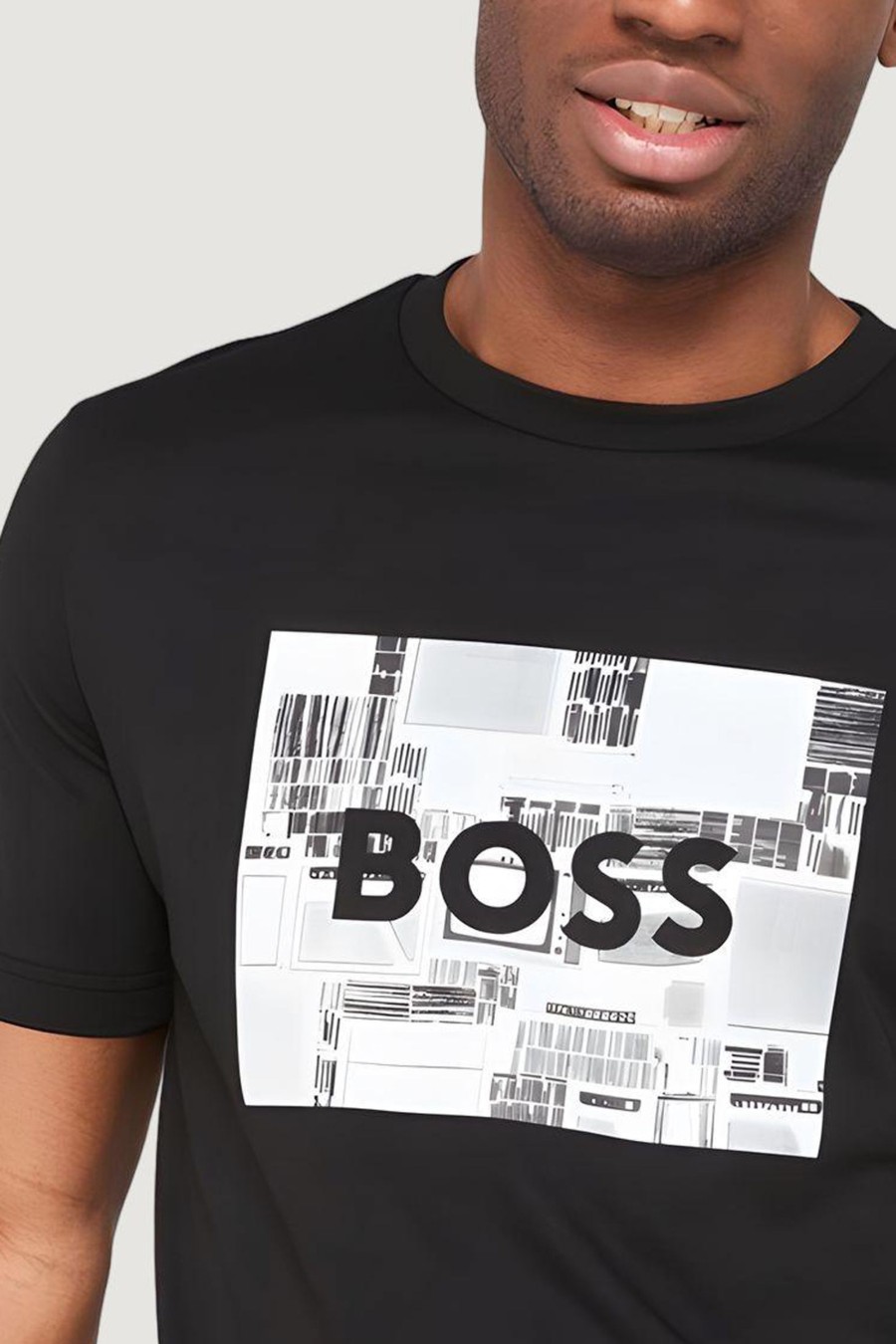 Uomo Boss | T-Shirt Boss Teeheavyboss 10254276 01 Nero