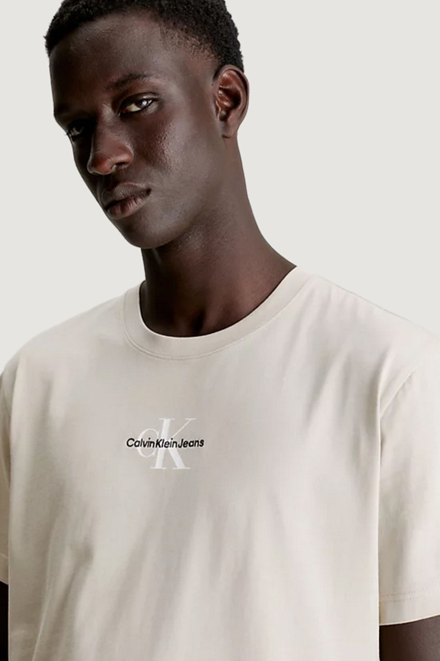 Uomo Calvin Klein | T-Shirt Calvin Klein Monologo Regular Beige