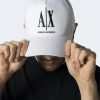 Uomo Armani Exchange | Cappello Con Visiera Armani Exchange Bianco