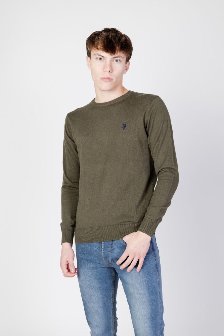 Uomo U.S. Polo Assn. | Maglia U.S. Polo Assn. Leon Eh03 Verde Oliva