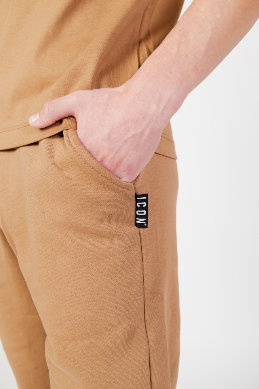 Uomo Icon | Pantaloni Sportivi Icon Logo Beige Scuro