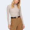 Donna Only | Dolcevita Only Onlemma L/S High Neck Top Noos Jrs Beige