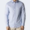 Uomo Armani Exchange | Camicia Manica Lunga Armani Exchange Celeste