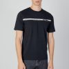 Uomo Aquascutum | T-Shirt Aquascutum Active Stripes Nero