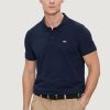 Uomo Tommy Hilfiger | Polo Manica Corta Tommy Hilfiger Slim Placket Blue Scuro