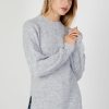 Donna Jacqueline de Yong | Maglione Jacqueline De Yong Jdyesther L/S Hn Long Slit Pullover Knt Grigio Chiaro