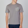 Uomo Aquascutum | T-Shirt Aquascutum Active Check Pocket Grigio