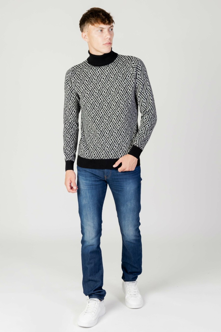 Uomo Antony Morato | Maglione Antony Morato Regular Fit In Filato Nero