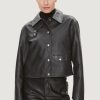 Donna Calvin Klein | Giacchetto Calvin Klein Short Faux Leather Nero