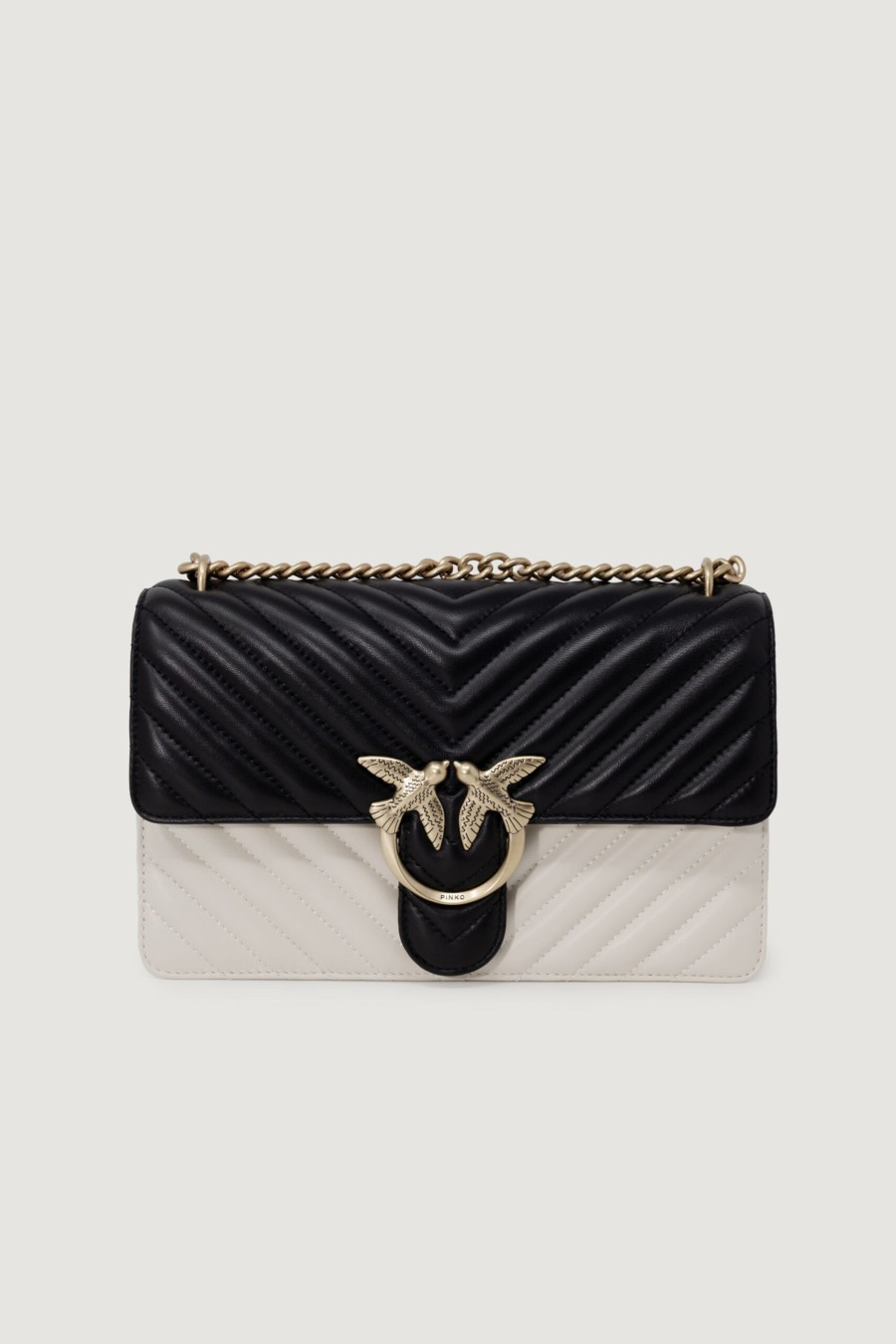 Donna Pinko | Borsa Pinko Love One Classic Sheep Nappa Black-White