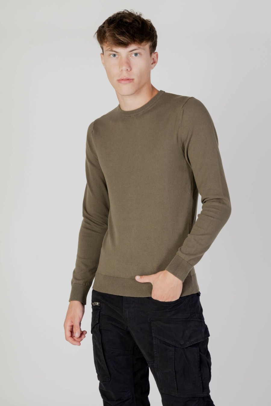 Uomo Replay | Maglia Replay Uk2671.000.G22920 Verde Oliva