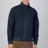 Uomo Aquascutum | Felpa Senza Cappuccio Aquascutum Active One Color Sherpa Blu