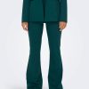 Donna Only | Pantaloni A Sigaretta Only Onlpeach Mw Flared Pant Tlr Noos Verde