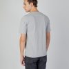 Uomo Aquascutum | T-Shirt Aquascutum Active Big Logo Grigio Scuro