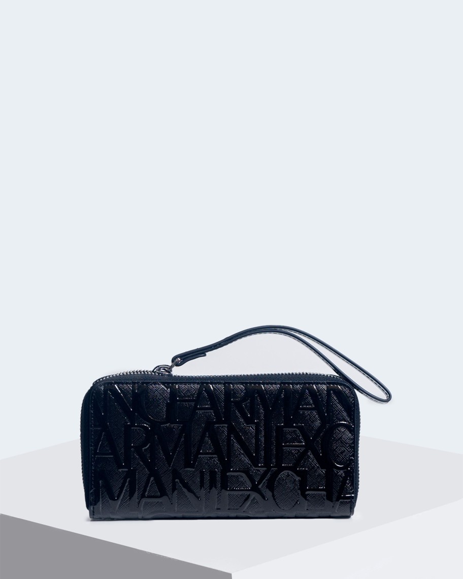 Donna Armani Exchange | Portafoglio Grande Armani Exchange Nero