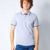 Uomo Jack Jones | Polo Manica Corta Jack Jones Jjepaulos Ss Noos Grigio Chiaro