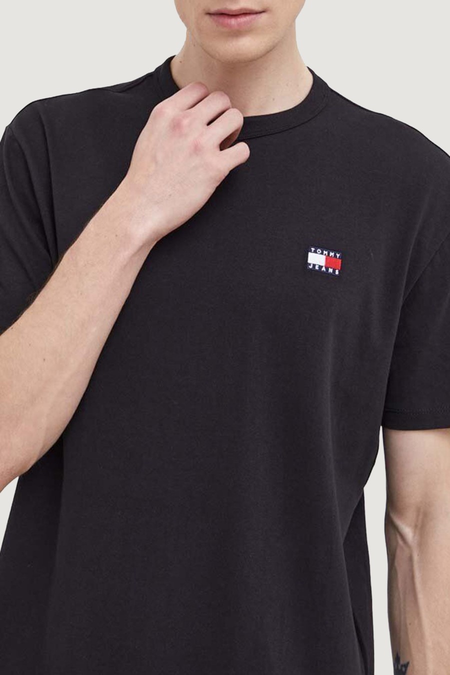 Uomo Tommy Hilfiger | T-Shirt Tommy Hilfiger Reg Badge Ex Nero