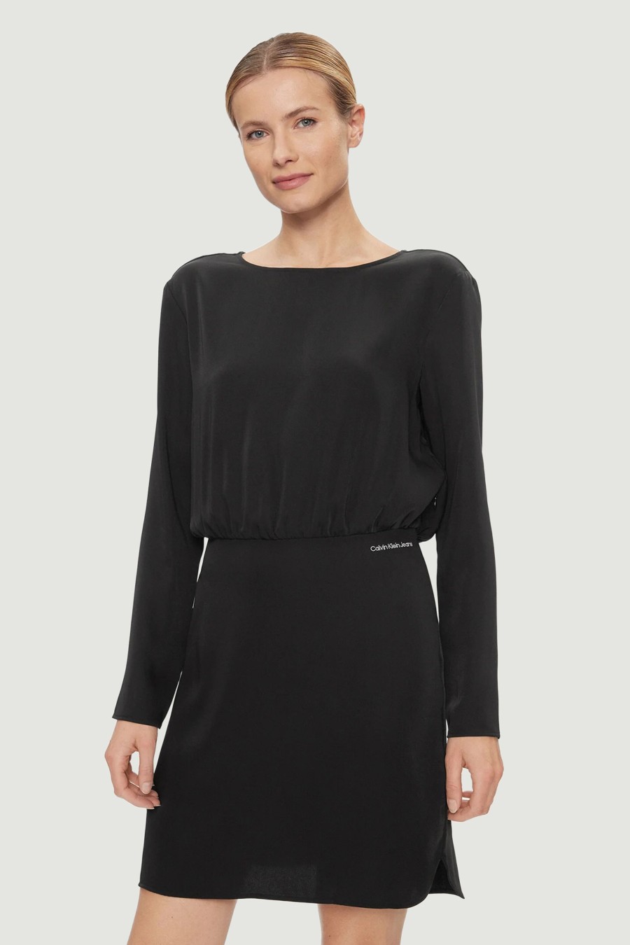 Donna Calvin Klein | Vestito Midi Calvin Klein Open Back Nero