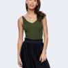 Donna Jacqueline de Yong | Canotta Jacqueline De Yong Jdynanna S/L Top Knt Noos Verde Oliva