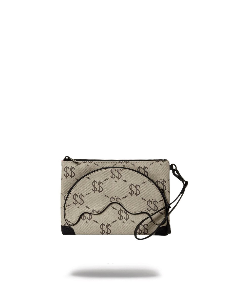 Uomo Sprayground | Pochette E Beauty Sprayground Double Money Pouchette Grigio