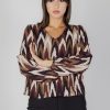 Donna Only | Bluse Manica Lunga Only Onlnova Lux L/S Mallory Top Aop Ptm Beige