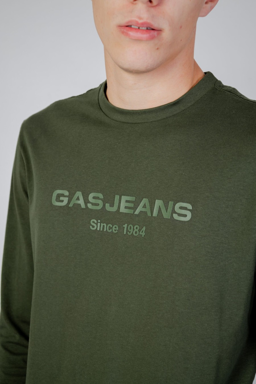 Uomo Gas | T-Shirt Gas Dharis/R M/L 1984 Verde Oliva