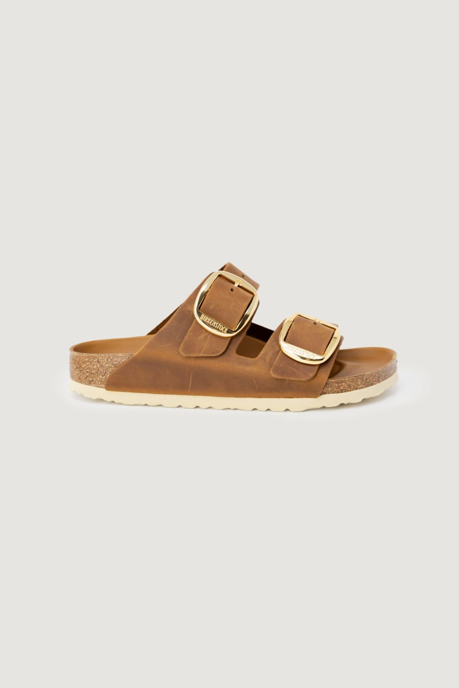 Donna Birkenstock | Ciabatte Con Fascia Birkenstock Arizona Big Buckle Cuoio